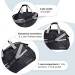 Travalate 45 Litre Black Polyester Ultra Light Waterproof Travel Duffle - Image 4