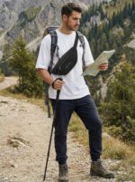 Waist Bag for Men & Women | Lightweight & Spacious Crossbody Fanny Pack – Adjustable Strap, Zipper & Pockets, Durable – Money Belt for Travel, Trekking, Gym, Outdoor | Polyester, Black - Image 9