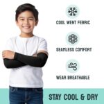 Kids Arm Sleeves – Protective Arm Covers for Boys & Girls, Ages 5–13, UV Sun Protection, Perfect for Sports, Cycling, Running, and Outdoor Activities - Image 4