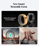 Smart Ring with Health Tracking, Multisport Modes - Ultra Waterproof IP68, 7 Days Battery Life, Ideal Gifts for Occasions - App Compatible for Android for iOS - Image 4