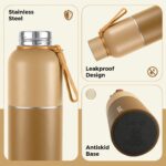 Perch Zenith ISI Certified Hot and Cold Steel Water Bottle 1 LTR, Vacuum Insulated Flask for Adults | BPA-Free, Leakproof | Easy to Carry Bottle for Office, School, Gym (Amber Brown) - Image 4