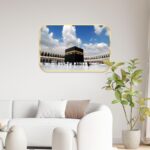 Livin'luxe paintings Makka madina Haz religious modern art Premium Sparkle Lamination Finished Surface Golden Slim Frame 30 cm x 46 cm Large Size, For Home/Office/Hotel painting MG71 - Image 4
