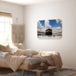 Livin'luxe paintings Makka madina Haz religious modern art Premium Sparkle Lamination Finished Surface Golden Slim Frame 30 cm x 46 cm Large Size, For Home/Office/Hotel painting MG71 - Image 5
