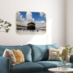 Livin'luxe paintings Makka madina Haz religious modern art Premium Sparkle Lamination Finished Surface Golden Slim Frame 30 cm x 46 cm Large Size, For Home/Office/Hotel painting MG71 - Image 6
