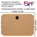Livin'luxe paintings Makka madina Haz religious modern art Premium Sparkle Lamination Finished Surface Golden Slim Frame 30 cm x 46 cm Large Size, For Home/Office/Hotel painting MG71 - Image 7