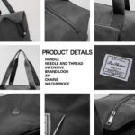 Cherryland Oxford Fabric Large Capacity Travel Bag, Foldable Travel Bag, Expandable Travel Duffel Bag, Collapsible Waterproof Large Capacity Travel Handbag, Overnight Bag for Women, Black - Image 6
