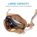 Waist Bag Fanny Pack for Men & Women – Waterproof Belt Bag with Adjustable Strap, Lightweight Hip Pack for Travel, Hiking, Running, Festivals (Brown) - Image 4