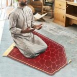 Creations Islamic Muslim Prayer Rug Flannel Carpet Soft 25.5x45inch for Kids Men Women Style EHome & Garden|Rugs & Carpets|Door Mats & Floor Mats - Image 3