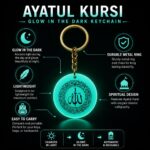 Glow in the Dark Resin Keychain | Luminous Islamic Night Glow Key Ring for Car, Bike & Bag | Handmade Phosphorescent Muslim Keychain, Islamic keychains - Image 5