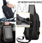 SaleOn Waterproof Chest Bag USB Crossbody Sling Bag Men Crossbody Bag For Men Anti Theft USB Shoulder Bag Man Cross Body Travel Sling Chest Sports Style Shoulder Bag - Image 3