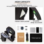 SaleOn Waterproof Chest Bag USB Crossbody Sling Bag Men Crossbody Bag For Men Anti Theft USB Shoulder Bag Man Cross Body Travel Sling Chest Sports Style Shoulder Bag - Image 4