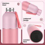 Perch Zenith ISI Certified Hot and Cold Steel Water Bottle 1 LTR, Vacuum Insulated Flask for Adults | BPA-Free, Leakproof | Easy to Carry Bottle for Office, School, Gym (Baby Pink) - Image 4