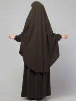 Muslim Closet� Three Piece Set Of Hijab, Skirt And Full Face Khimar - Made with Nida Matte for Women and Girls - Image 3