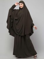 Muslim Closet� Three Piece Set Of Hijab, Skirt And Full Face Khimar - Made with Nida Matte for Women and Girls - Image 4