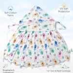 Women’s Cotton Sun Protection Scarf - Anti-Tan Face Mask & Head Cover for Scooty Driving, Breathable UV Shield Dupatta with Floral Print, White Universal Size - Image 3