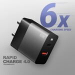 AILKIN 65W GaN Fast Charging Adapter with Multi-Port PD Type-C & USB, Compatible with iPhone 16 Series, iPhone 15/14/13/12, Samsung & Other Devices (Black) - Image 3