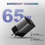 AILKIN 65W GaN Fast Charging Adapter with Multi-Port PD Type-C & USB, Compatible with iPhone 16 Series, iPhone 15/14/13/12, Samsung & Other Devices (Black) - Image 5