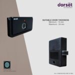Dorset DG 305 Fingerprint Lock for Drawer & Cabinets | Biometric Lock with 40 Fingerprint Access | Keyless Furniture Drawer Lock | Suitable for Home & Office - Ideal Door Thickness 15-24 mm | Black - Image 3