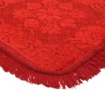 Kuber Industries Velvet Flower Print Pooja Aasan/Prayer Aasan/Meditation Mat for Home (Red) 54KM4128 - Image 5