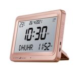 MYADDICTION Muslim Prayer Clock Digital Clock Table Clock Party Azan Alarm Clock Islamic Gold White Screen - Image 7