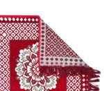 Pack of 2 Pieces Velvet Prayer Mat 2x2 Ft | Traditional Asana Pooja mat for Sitting 24x24 Inches | Aasan Mat for Puja Mandir | Meditation Assan Mat | Multipurpose Area Rug, Red Floral - Image 4