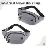 Kraptick Premium Unisex Waist Bag for Men and Women - Stylish Fanny Pack, Hip Bag, Outdoor Waist Bag (Grey) - Image 3