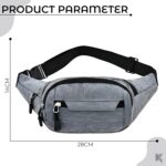 Kraptick Premium Unisex Waist Bag for Men and Women - Stylish Fanny Pack, Hip Bag, Outdoor Waist Bag (Grey) - Image 7