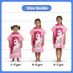 Famyo® Poncho Hooded Towel for Kids 1–7 Years | Quick Dry Kids Towel | Soft Lightweight Baby Wrap for Beach | 60 X 60Cm Toddler Pool Towel for Boys & Girls | Micro-Fiber Bath Towels | Hairy Unicorn - Image 8