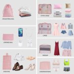 Nylon 7Pcs Travel Organizer Pouch Packing Cubes For Clothes Space Savers Bags Cosmetics/Underwear/Socks/Shoes Toiletry Bag Laundry Organiser (Pink) - Image 7