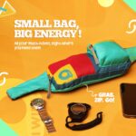 AIVIN Drip Snap Pouch Bag for Men & Women | Multi-Color Waist Pack & Crossbody Sling Bag | Adjustable Strap | Zippered Travel & Everyday Utility Bag - Image 4