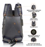 Half Moon Extra Large Size 55L Travelling Laptop Bag | Rucksack Trekking Backpack Men Women Luggage Pack | Travel Tracking Hiking Bags for Man Woman Boys Girls with Laptop Compartment (Navy Blue) - Image 6