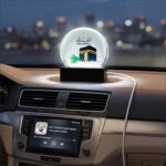 car Dashboard Decoration Items | Home Decoration Items for Living Room | MAHOUR Creation USB MAKKA Madina Alhamdulillah Design with Kaaba | LED LAMP for CAR/Office/Desktop/Gifting (10.5 CM White) - Image 3
