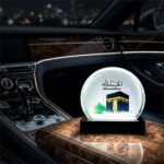car Dashboard Decoration Items | Home Decoration Items for Living Room | MAHOUR Creation USB MAKKA Madina Alhamdulillah Design with Kaaba | LED LAMP for CAR/Office/Desktop/Gifting (10.5 CM White) - Image 4