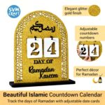 Ramadan Calendar Ramadan Mubarak Decor Eid Decoration Sign Ramadan Kareem Islamic Table Decor Ramadan Gifts, Ramadan to Eid Countdown Calender - Image 4