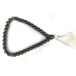 Glossy - 8 MM Hematite Stone Beads Tasbih Islamic Salah for Prayer 33 Beads Tasbeeh for Muslims, Ramadan Eid Gift, Muslim Jap Mala Meditation Misbaha (Black) - Image 3
