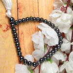 Glossy - 8 MM Hematite Stone Beads Tasbih Islamic Salah for Prayer 33 Beads Tasbeeh for Muslims, Ramadan Eid Gift, Muslim Jap Mala Meditation Misbaha (Black) - Image 4
