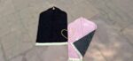 Couples Prayer Mat Set, Black and Pink Islamic Janamaz with Gold Heart Design, Fringed Prayer Rugs for Muslim Worship Premium Velvet Soft Janamaz musallah Perfect for Gift eid ramzan umrah hajj - Image 3