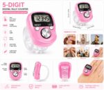 MOBIASHTA Digital Tasbeeh Hand Tally Counter Finger Ring Digital Counting MachineCounter Tasbeeh & Jaap mala for Counting Purpose with LED (4 Pc -Color Will be Sent as per Availability) - Image 3