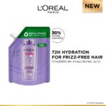 L’Oréal Paris Hyaluron Moisture Shampoo Refill With Hyaluronic Acid For 72 HR Hydrated Hair, 500ml - Image 3