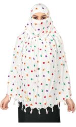 Women's Pure Cotton Long Scarves Scarf Cum Mask usable for Driver Anti Pollution Full Face Cover With UV Sun Rays Protection - Image 3