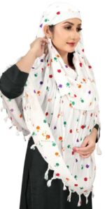 Women's Pure Cotton Long Scarves Scarf Cum Mask usable for Driver Anti Pollution Full Face Cover With UV Sun Rays Protection - Image 4