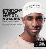 Tough Headwear Kufi Hat - Kufi Hats for Men Muslim, Turkish Kufi Cap, White Lattice, One Size - Image 6