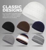 Tough Headwear Kufi Hat - Kufi Hats for Men Muslim, Turkish Kufi Cap, White Lattice, One Size - Image 7