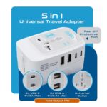 Ceptics Travel Adapter India to Europe, USA, UK, Australia, Africa, Chile, Italy, UAE & World Travel Plug Adapter, Safe Compact & Powerful USB Adapter (Universal Travel Adapter with Type C, 3-Pack) - Image 3