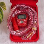 HADIYAH Red Velvet Tasbeeh Combo Pearl Tasbeeh with Digital Counter - Image 6