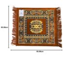 Kuber Industries 2 Pieces Velvet Prayer Mat/Aasan/Pooja Mat/Meditation Mat/Multipurpose Velvet Rug Mat 2 ft X 2 ft (Gold & Red) CTKTC33950, Standard - Image 4