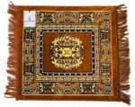 Kuber Industries 2 Pieces Velvet Prayer Mat/Aasan/Pooja Mat/Meditation Mat/Multipurpose Velvet Rug Mat 2 ft X 2 ft (Gold & Red) CTKTC33950, Standard - Image 6
