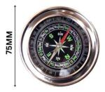 Erh India 1 Pc Magnetic Direction Compass Small Size 75mm Diameter Stainless Steel Directional Compass for Outdoor Mountaineering and DIY School Projects - Image 4