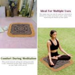 Kuber Industries Pack of 4 Velvet Pooja Mat For Sitting On Floor | Comfortable Eating Aasan for Home | Decorative Sitting Mat for Meditation & Mandir | Floral - Brown & Grey - Image 7