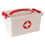 IMPEX First Aid Kit Box Lockable Medicine Storage Box Family Emergency Kit Cabinet Organizer with Detachable Tray and Handle Portable for Home Camping Travel Hiking - Image 3
